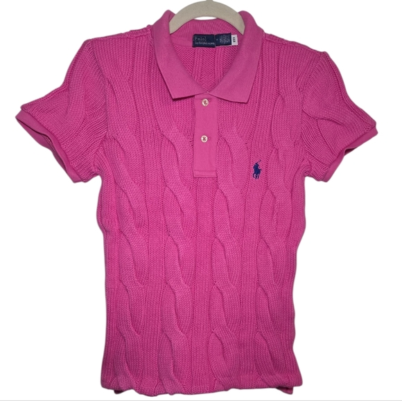 Polo Ralph Lauren Cable-Knit Cotton Polo Shirt - Picture 6 of 11